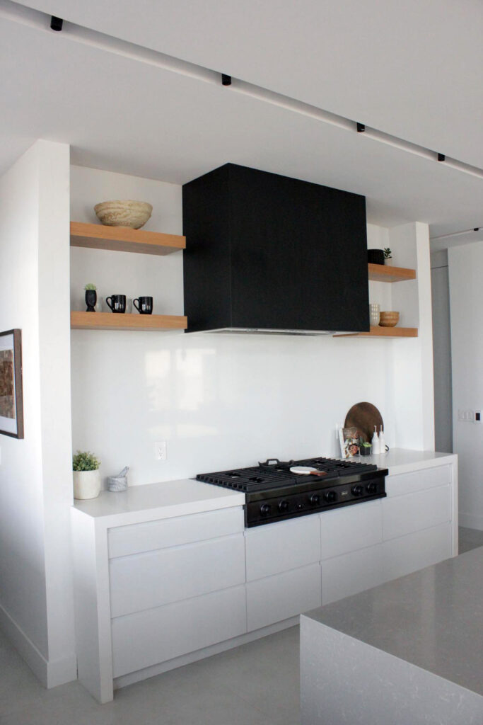 Modern high end black & white kitchen cabinets