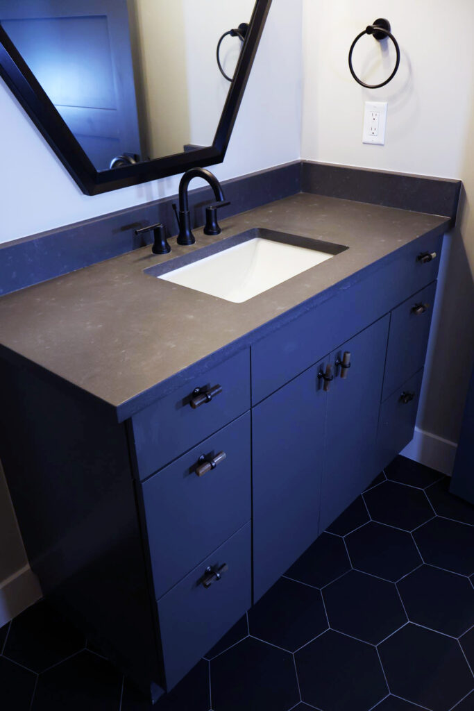 Black contemporary bathroom cabinet