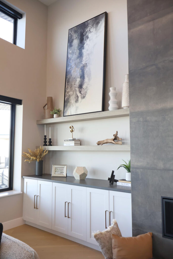 Custom built in corner cabinet