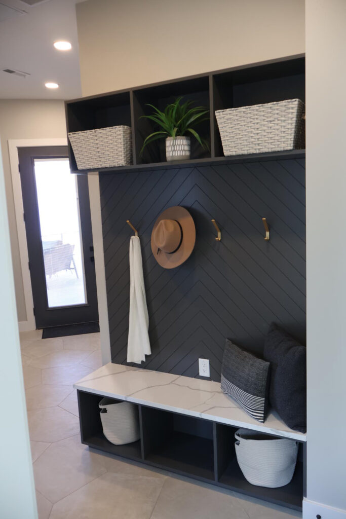 Custom functional decorative built in cabinet space